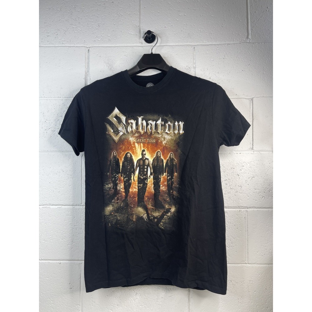 Sabaton The Great Tour XL Concert T-Shirt Men Black Double Sided North America